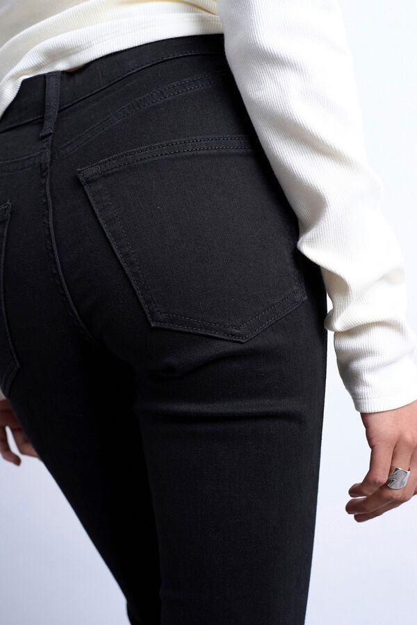 Topshop Jeans flare de tiro alto negro