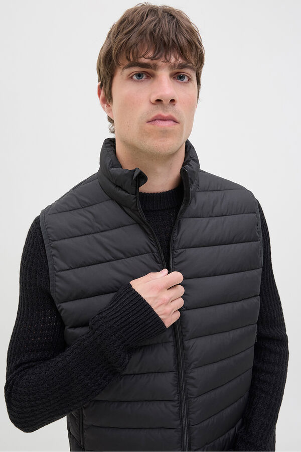 JJ REBEL Lightweight puffer gilet black