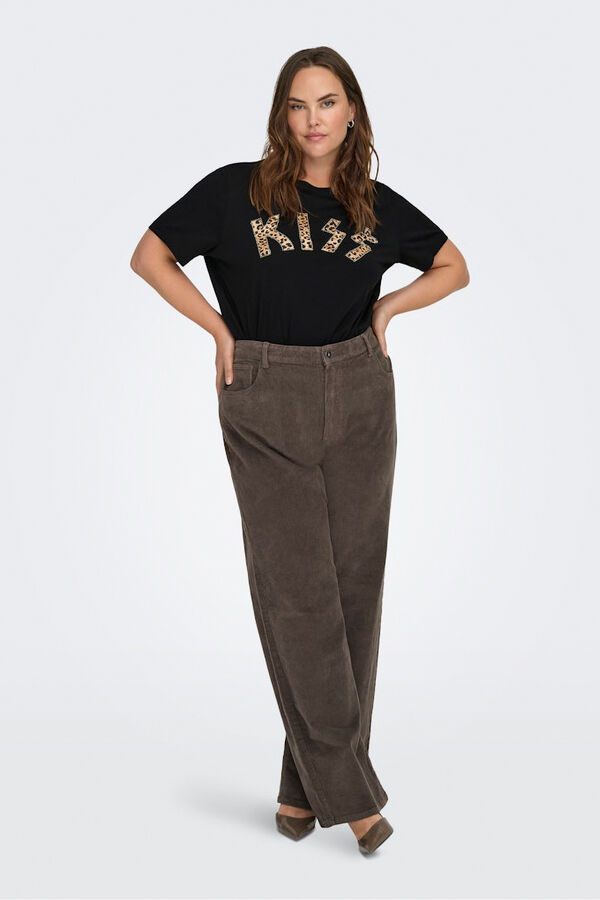 Only Carmakoma Camiseta de manga corta talla grande negro