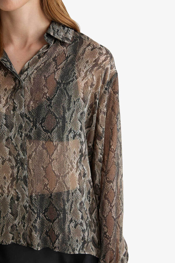 DeFacto Blusa de gasa negro