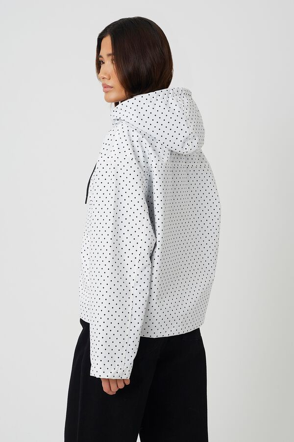 Brave Soul Short hooded raincoat white