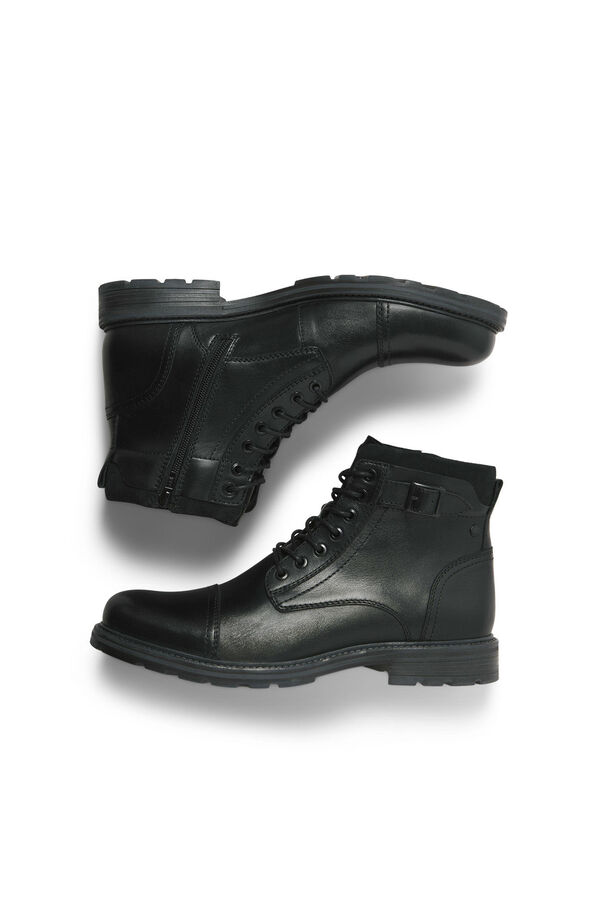 Jack & Jones Leder Stiefel Schwarz