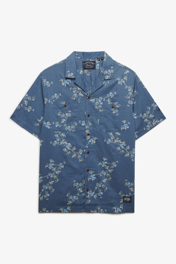 Superdry Printed short sleeve shirt bleu