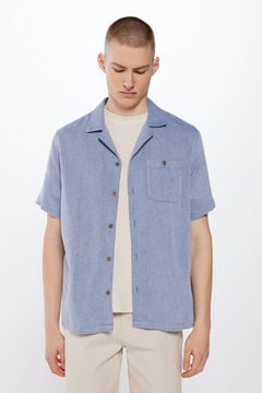 Springfield Rustic short-sleeved shirt indigo blue