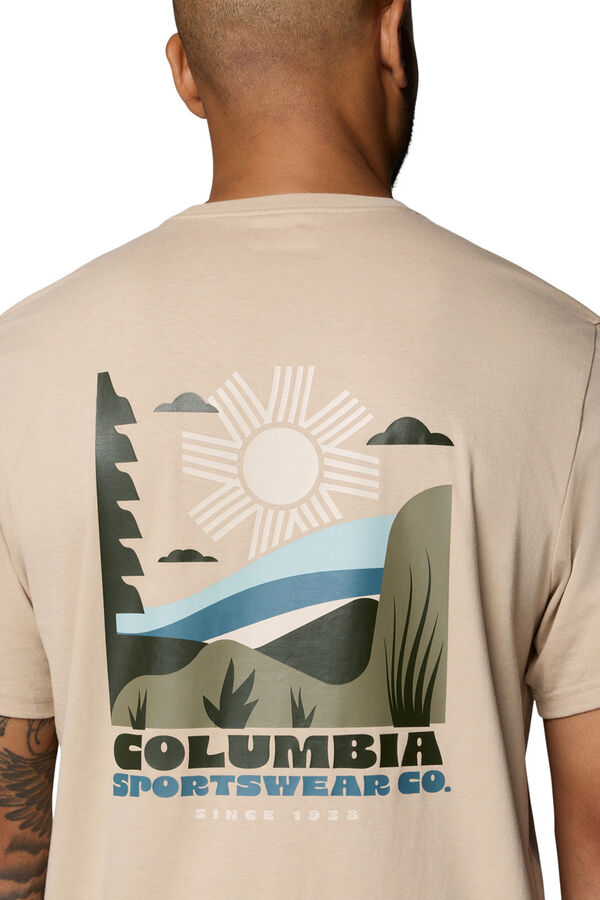 Columbia Camiseta con estampado de naturaleza en la espalda nude