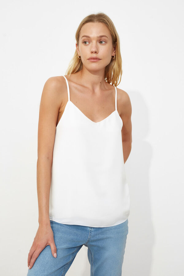 Trendyol Top de tirantes marfil