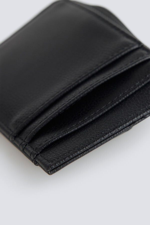 Springfield Black faux leather card holder purse black