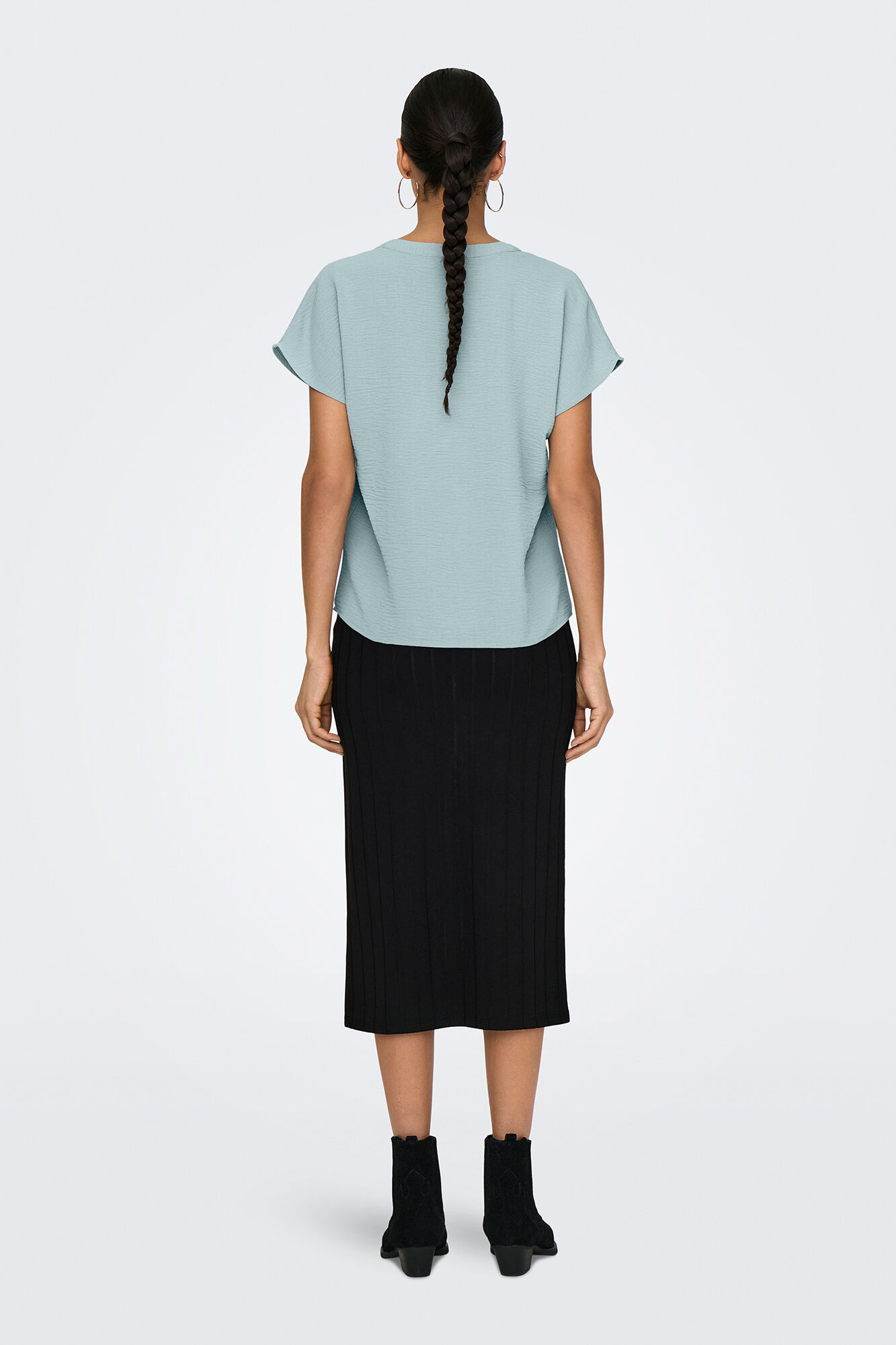 JDY Blusa manga corta lino