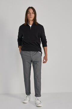 Springfield Pantalon chino habillé structuré bicolore gray