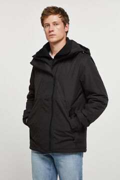 Springfield Yachter hooded windbreaker jacket black