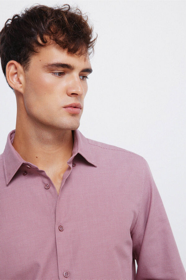 Springfield Two-tone structured dress shirt pink