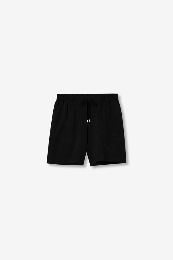 Tiffosi Shorts casual fluido negro