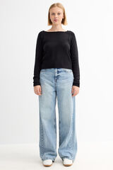 Inside Jersey Cuello Redondo negro