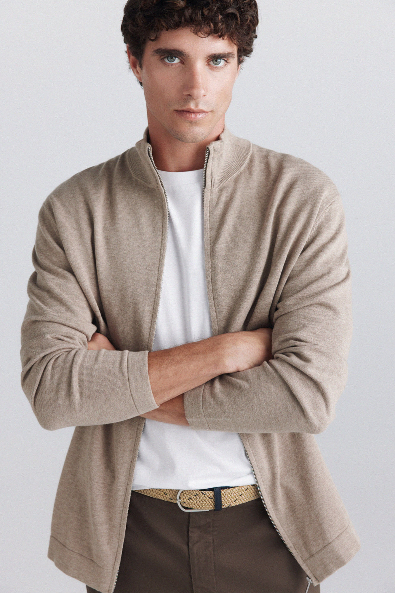 Springfield Basic zip fastening cardigan