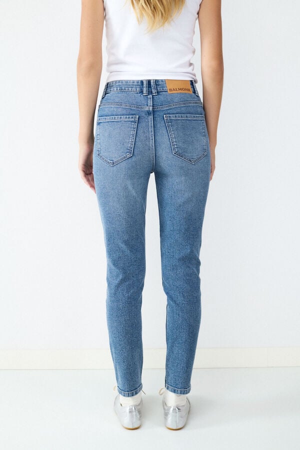 Balmohk High-waisted skinny jeans blue