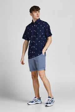 Springfield Men's Chino-style cotton Bermuda shorts violet