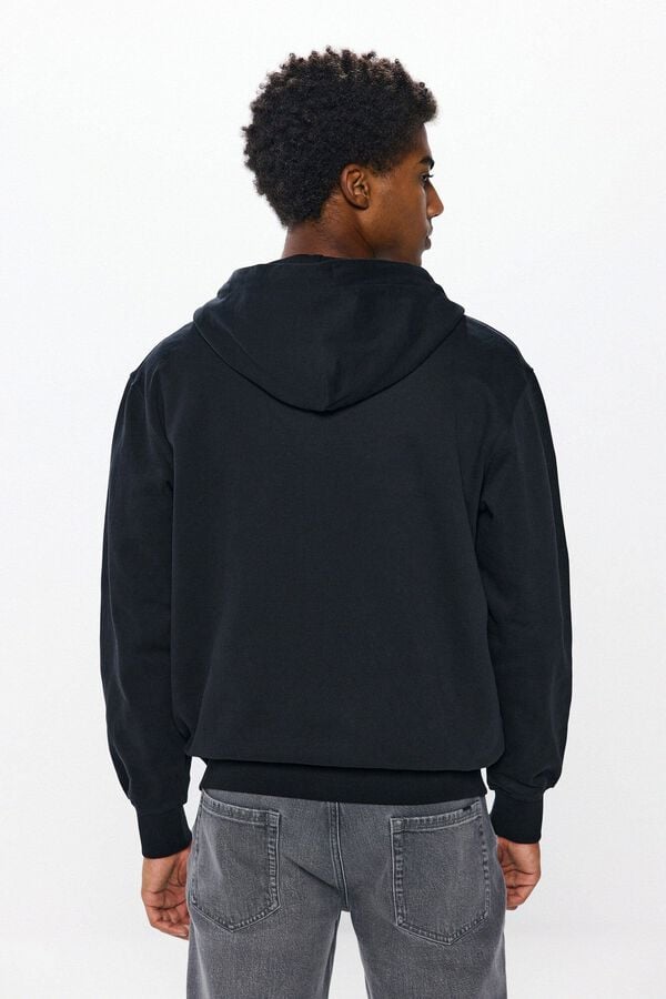 Springfield Essential zip-up hoodie black