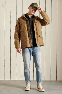 Springfield M65 jacket with faux shearling lining barna
