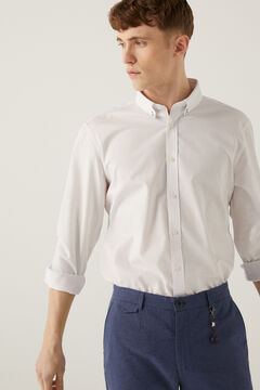 Springfield Chemise dobby blanc