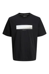 Jack & Jones Camiseta manga corta de algod&oacute;n negro