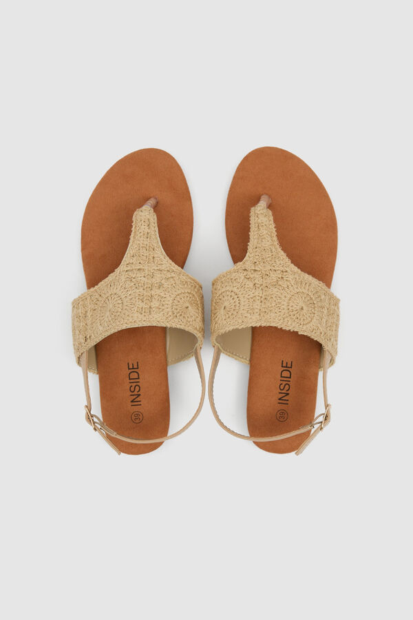 Inside Crochet toe sandal white