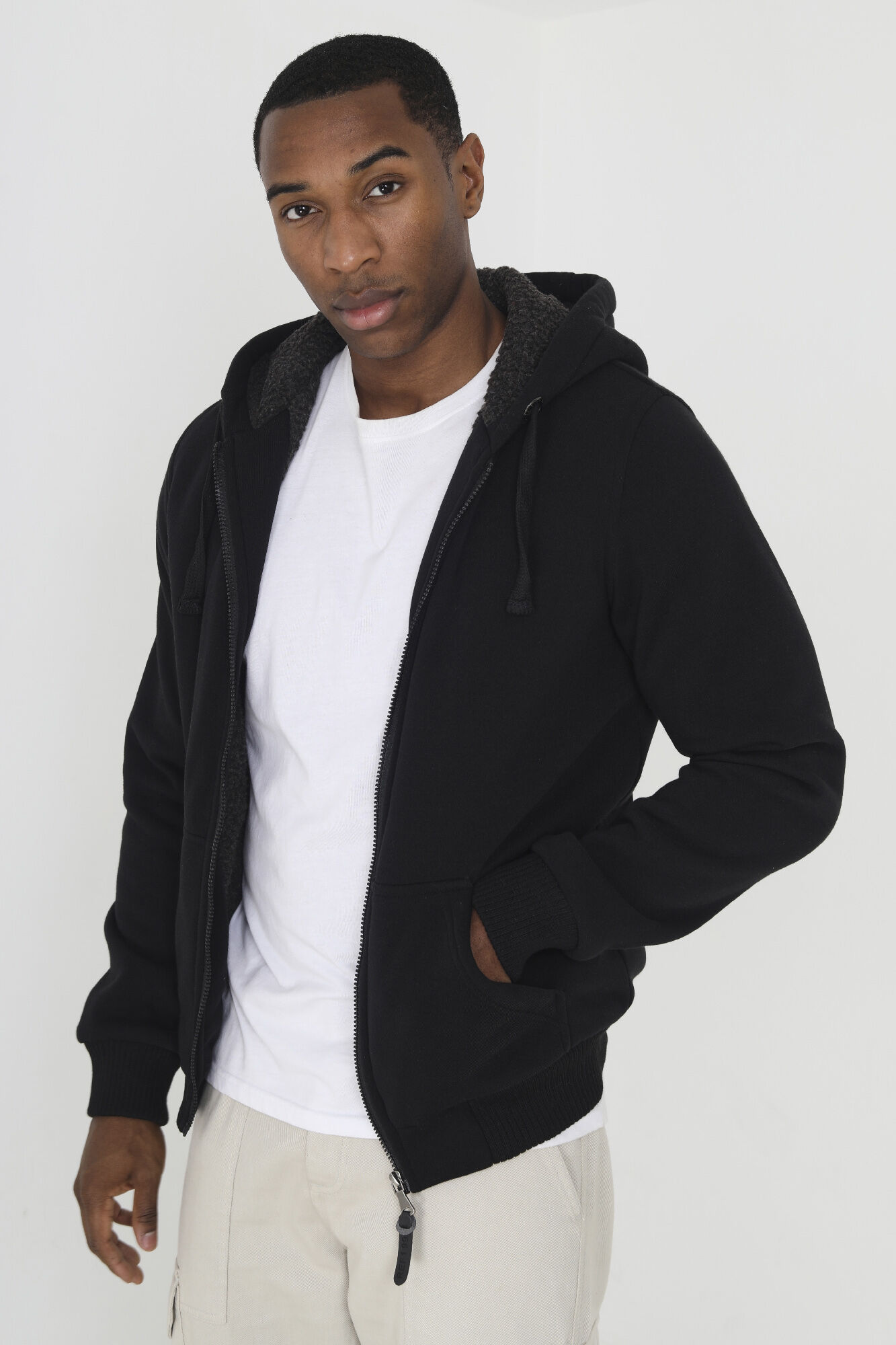 Brave Soul Sudadera con capucha y borrego