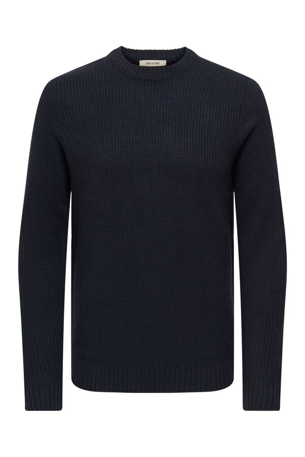 Only & Sons Camisola de gola redonda azul