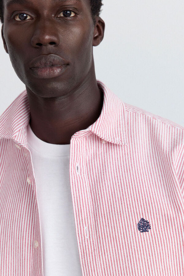 Springfield Chemise oxford &agrave; rayures rouge
