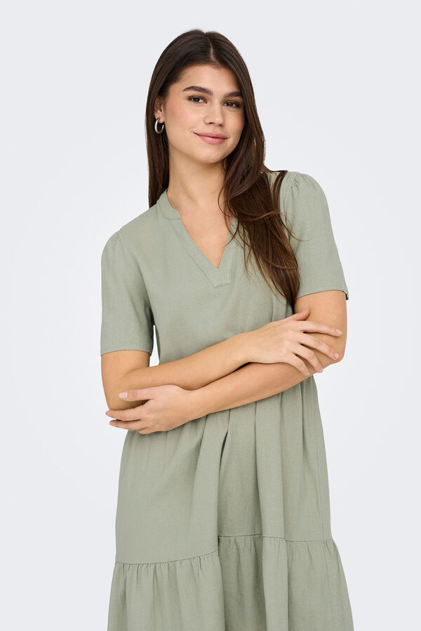 Only Short dress with short sleeves grey