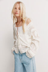 Springfield Kids Cardigan calados ni&ntilde;a beige