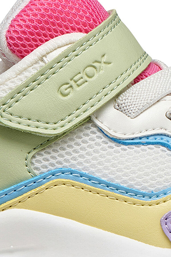 Geox T&ecirc;nis com efeito de pele branco