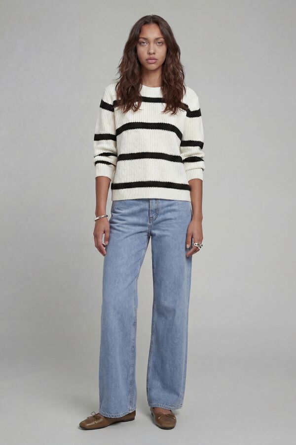 JJ REBEL Round neck jumper white