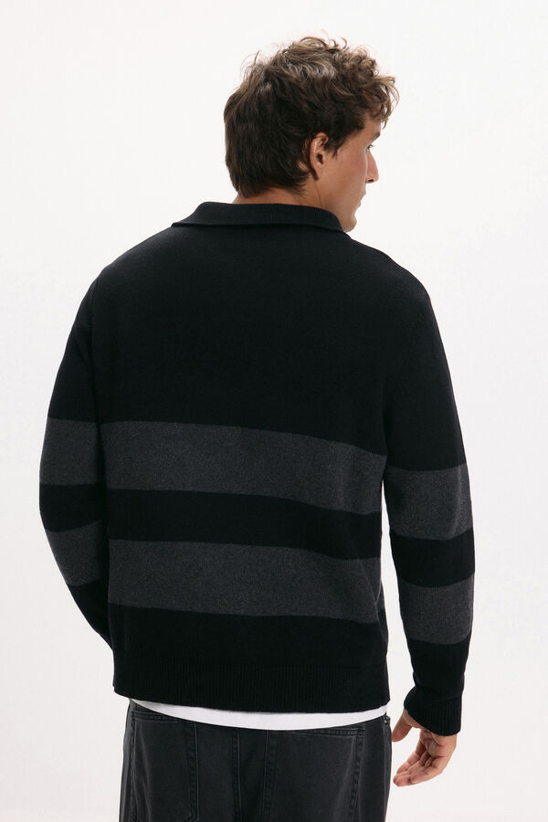 Only & Sons Jersey cuello polo negro