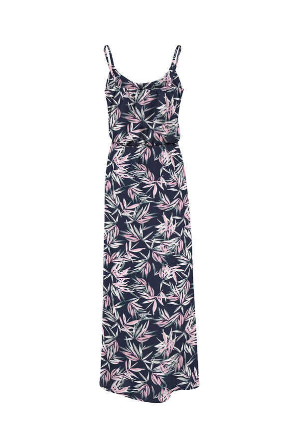 Springfield Strappy long printed dress grey mix
