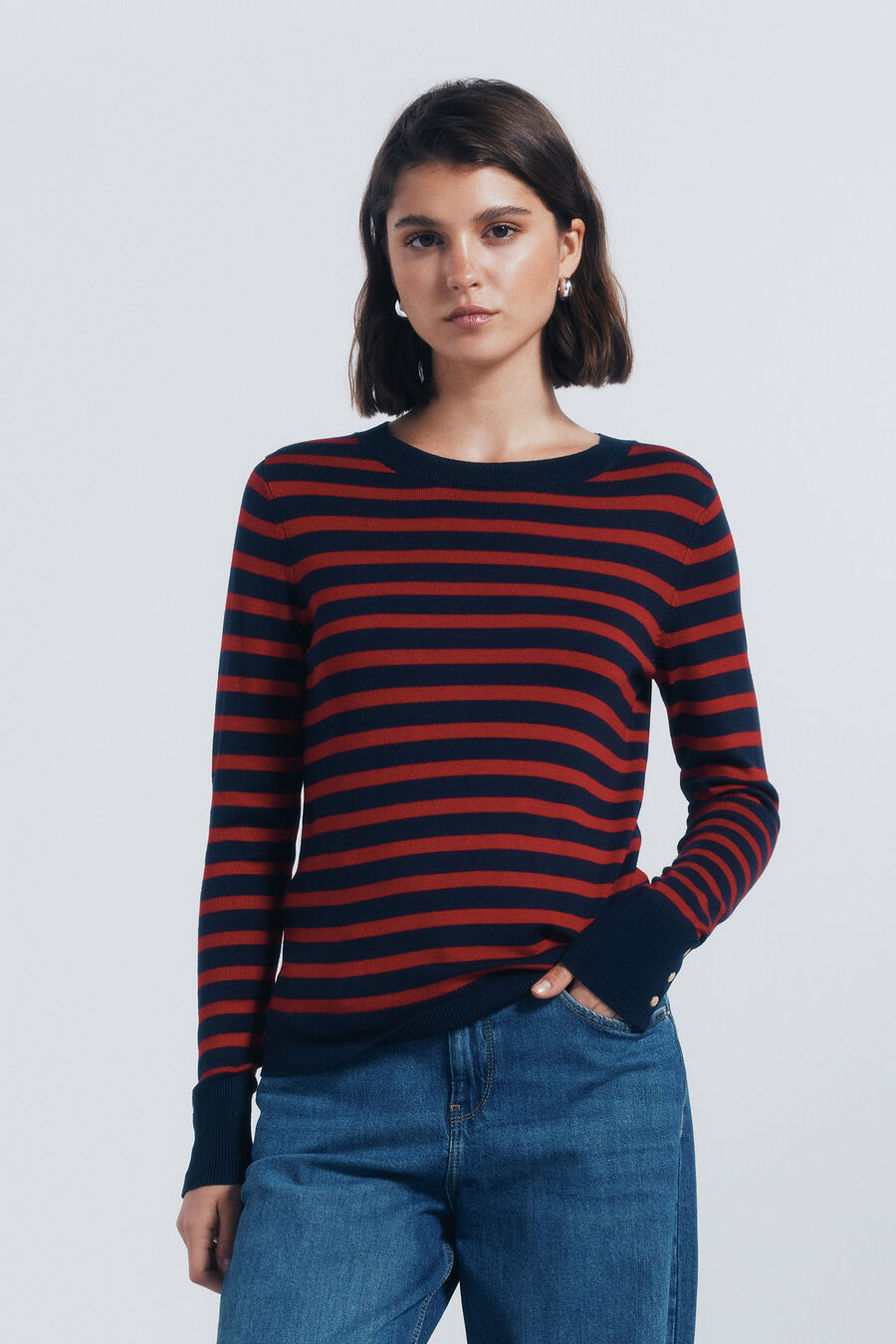 Jersey fino botones puños