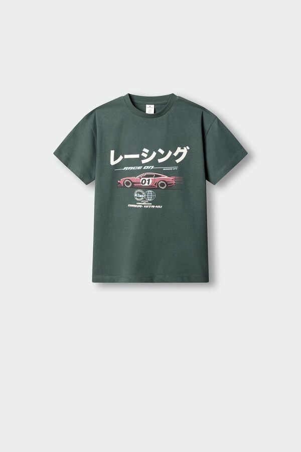 Springfield Kids Red short sleeve car T-shirt KIDS green