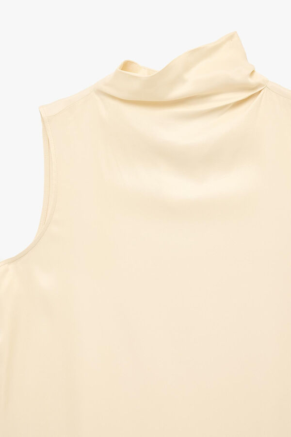 Koton Blusa satinada larga beige