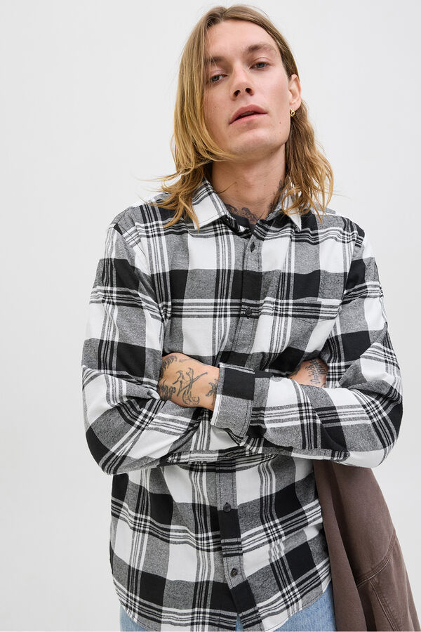 Jack & Jones Camisa regular fit cuadros blanco