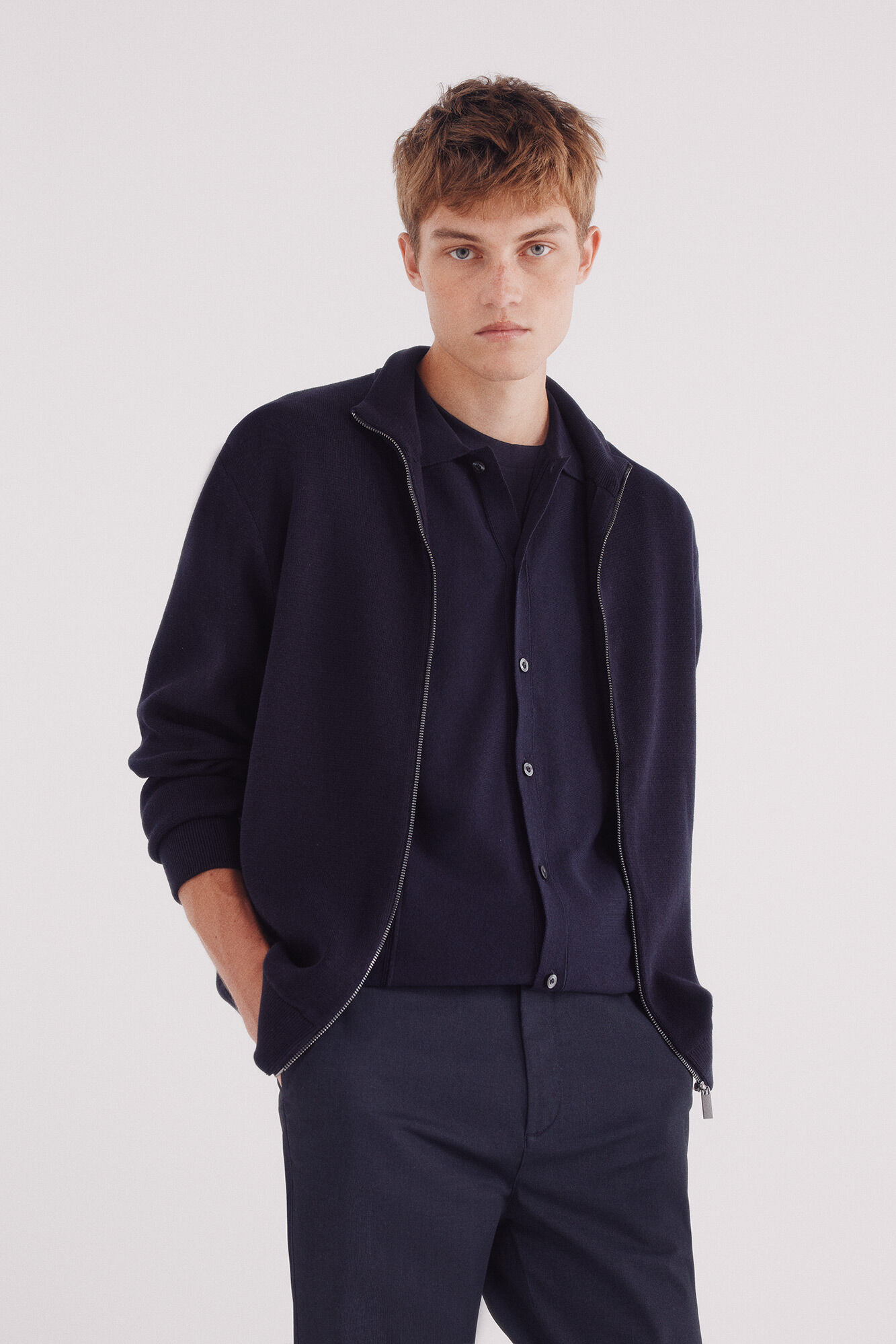 Springfield Casaco de malha com fecho-&eacute;clair Milano