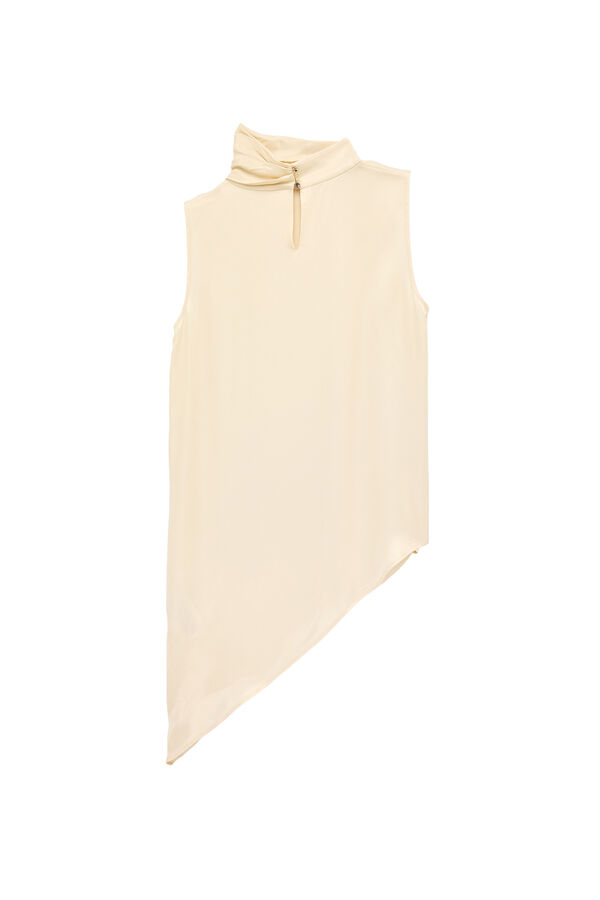 Koton Blusa satinada larga beige