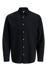 Jack & Jones Fine linen long sleeve shirt black