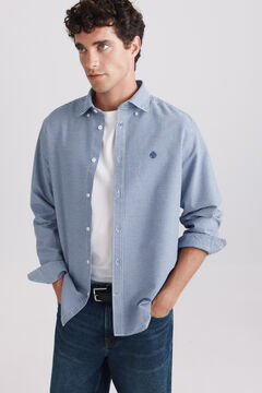 Springfield Gingham oxford shirt blue