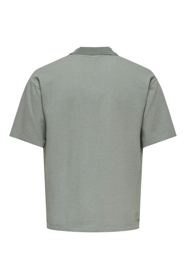 Only & Sons Junior Short sleeve V-neck polo shirt grey