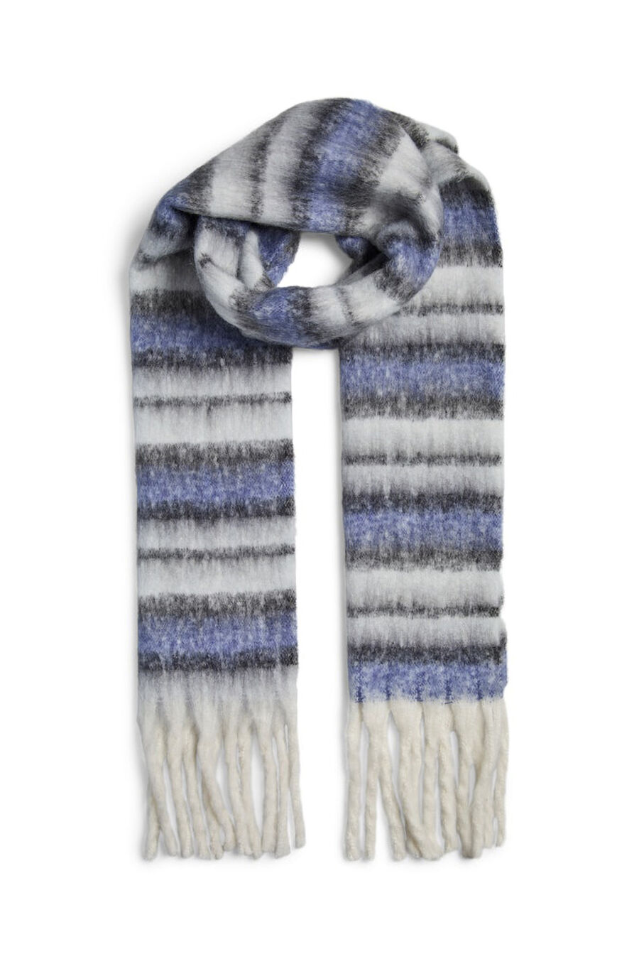 Bufanda rayas flecos