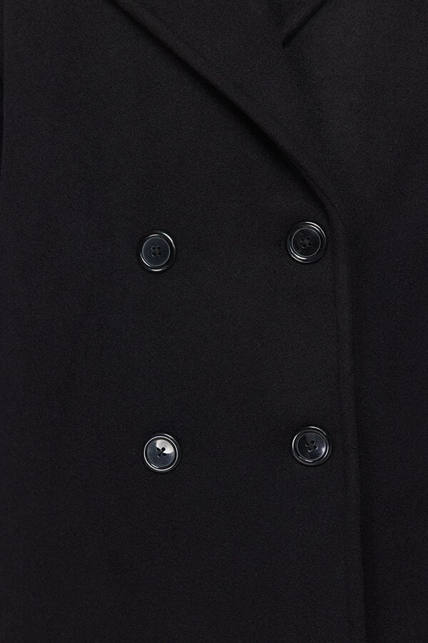 Trendyol Long oversized coat black
