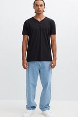 Inside Camiseta con botones negro