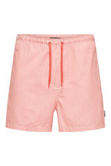 Springfield Textured swim shorts with stripes pink
