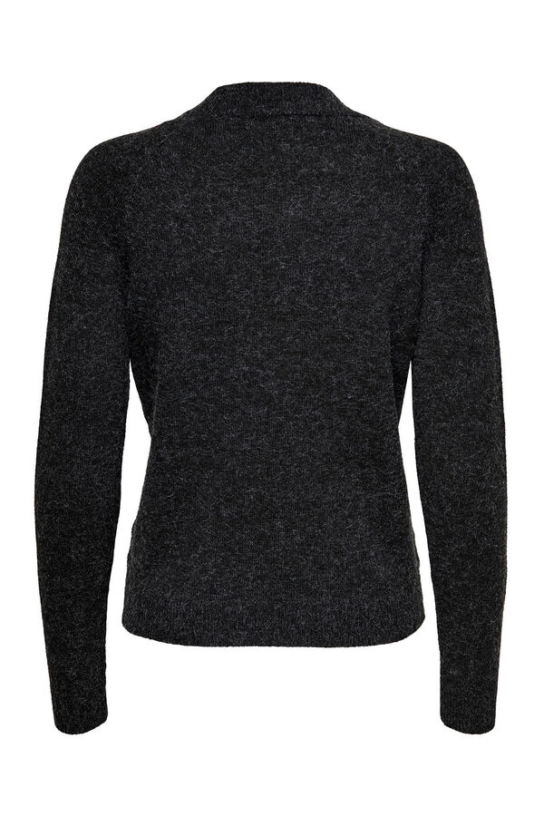 Only Jersey de manga larga y cuello redondo negro