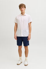 JJ REBEL Linen comfort fit shirt grey