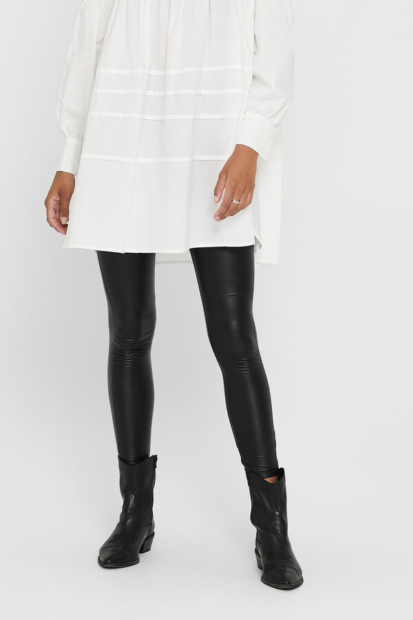 Springfield Stretch faux leather leggings crna